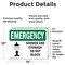 Signmission Shower And Eyewash Do Not Block With Symbol, 14 in W x Rectangle, Vinyl Decal OS-2PACK-EM-D-1014-L-10420 - alternate 4
